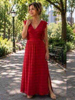 Michael Stars Flutter-Sleeve Maxi Dress Size S